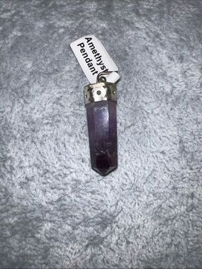 Amethyst Point Pendant Necklace - Purple Crystal Charm